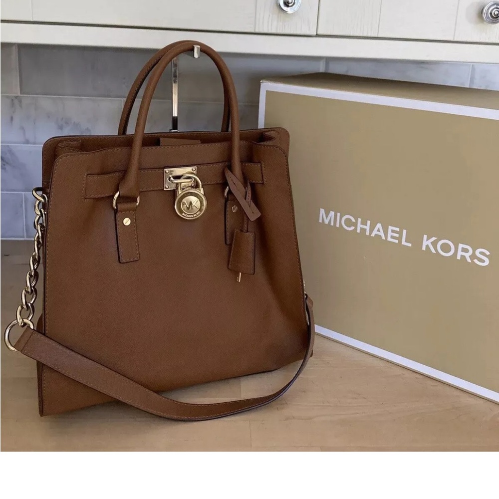 Michael Kors Hamilton Leather Bag - Brown NWOT